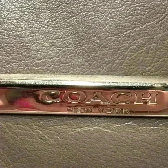 Coach F30965 TAYLOR Leather BOWLER SATCHEL Bag Purse Gray Taupe Color - Picture 3 of 16